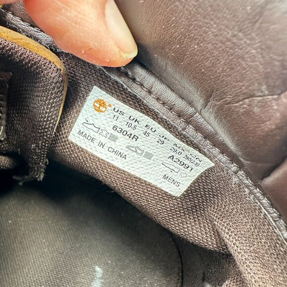 Timberland 6304R Men Size 11 Brown Wheat Nubuck Leather 6" Waterproof Boot - Picture 10 of 11